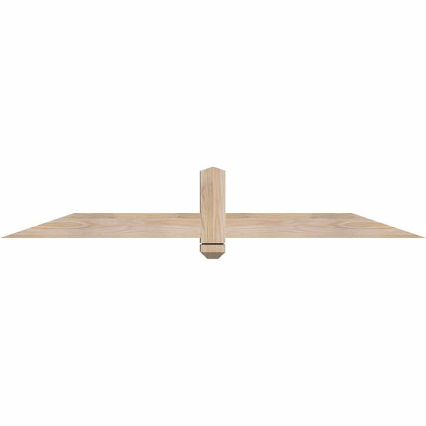Ekena Millwork Eugene Smooth Timber Gable Bracket, Douglas Fir, 60"W x 10"H x 3 1/2"D x 3 1/2"F, 4/12 Pitch GBW060X10X0404EUG00SDF - main